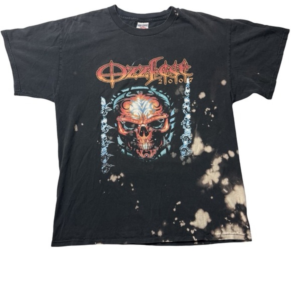 Ozzfest 2007 Ozzy Osbourne Tour T Shirt L Tennessee River Tag Lamb‎ Of God Metal